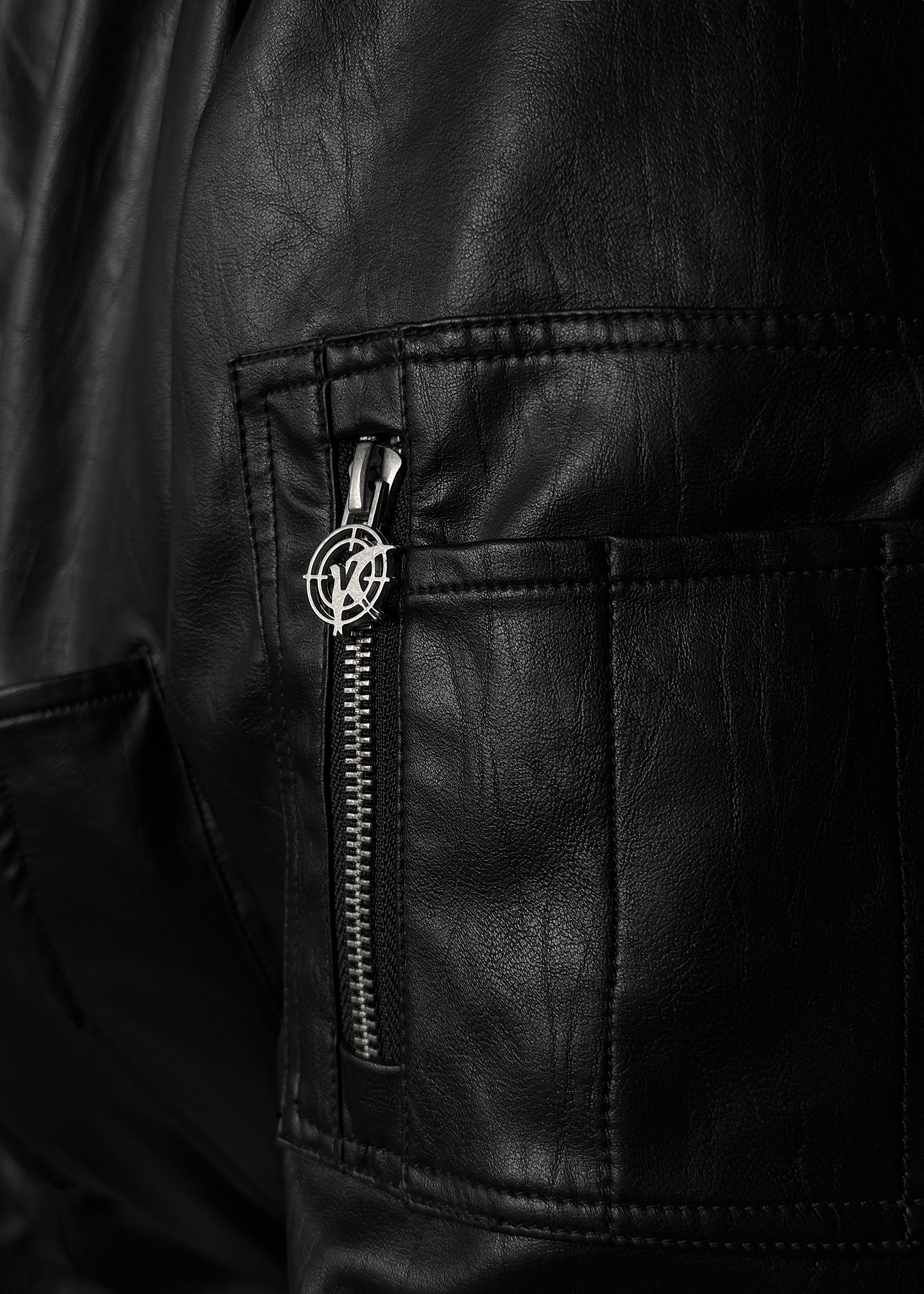 Кожаный бомбер «OPG» - 10