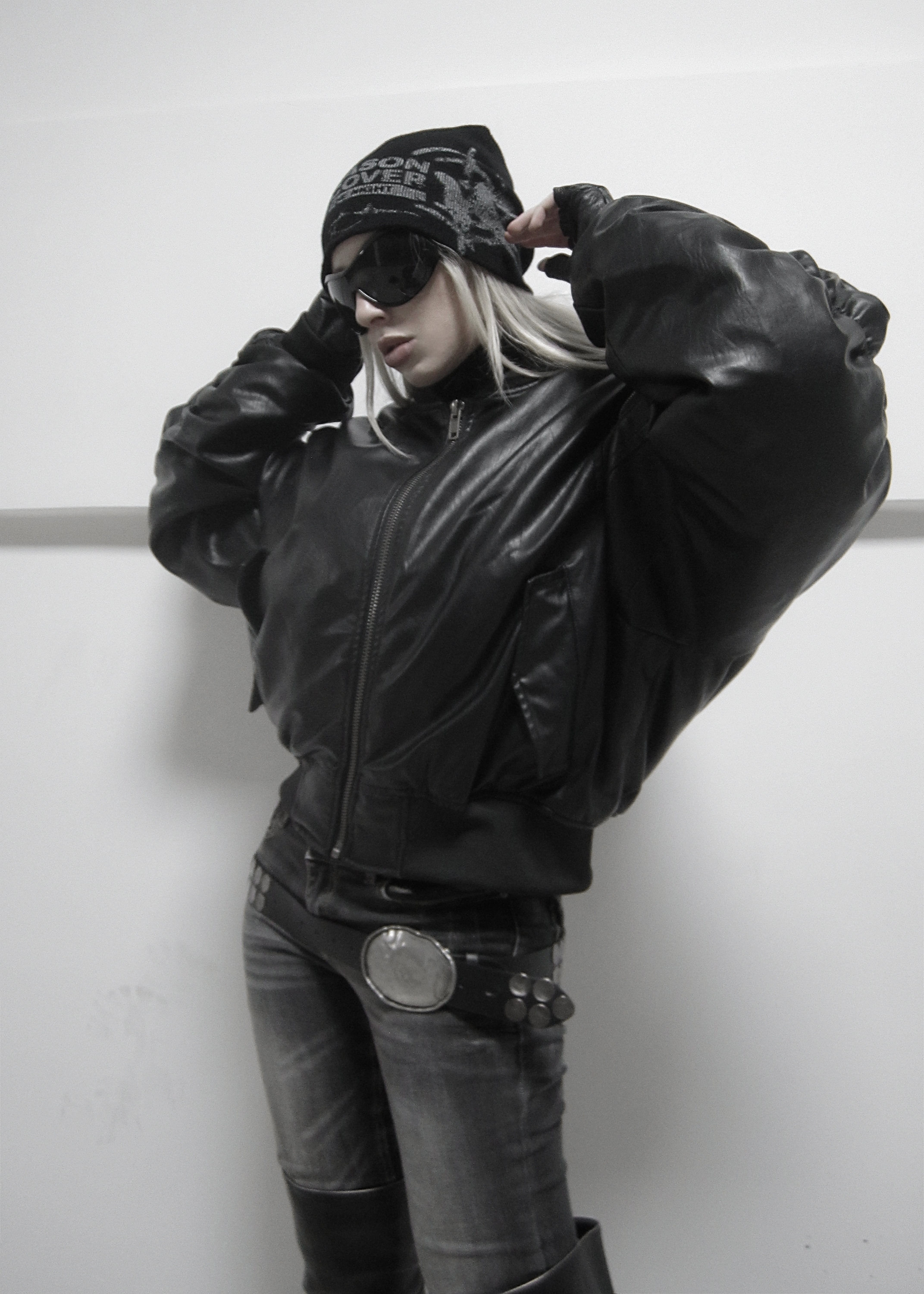 Кожаный бомбер «OPG» - 4