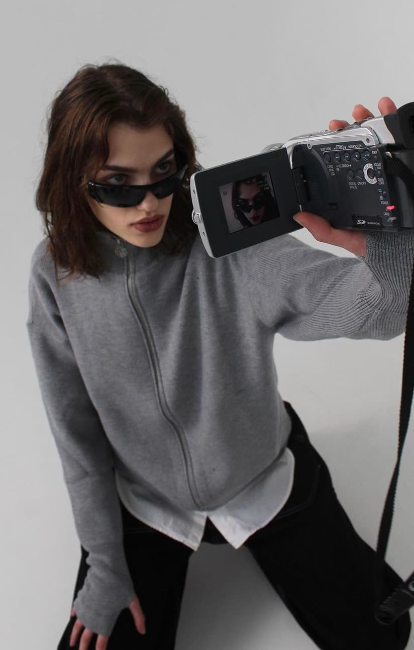 Кардиган «CARDI GUN GRAY» в реальной жизни 5
