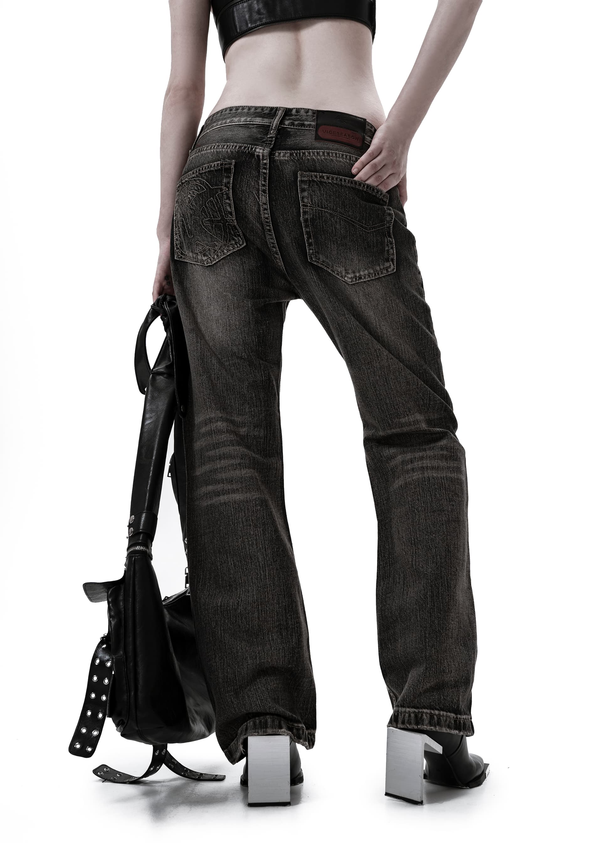 Джинсы «Skins black» - 4