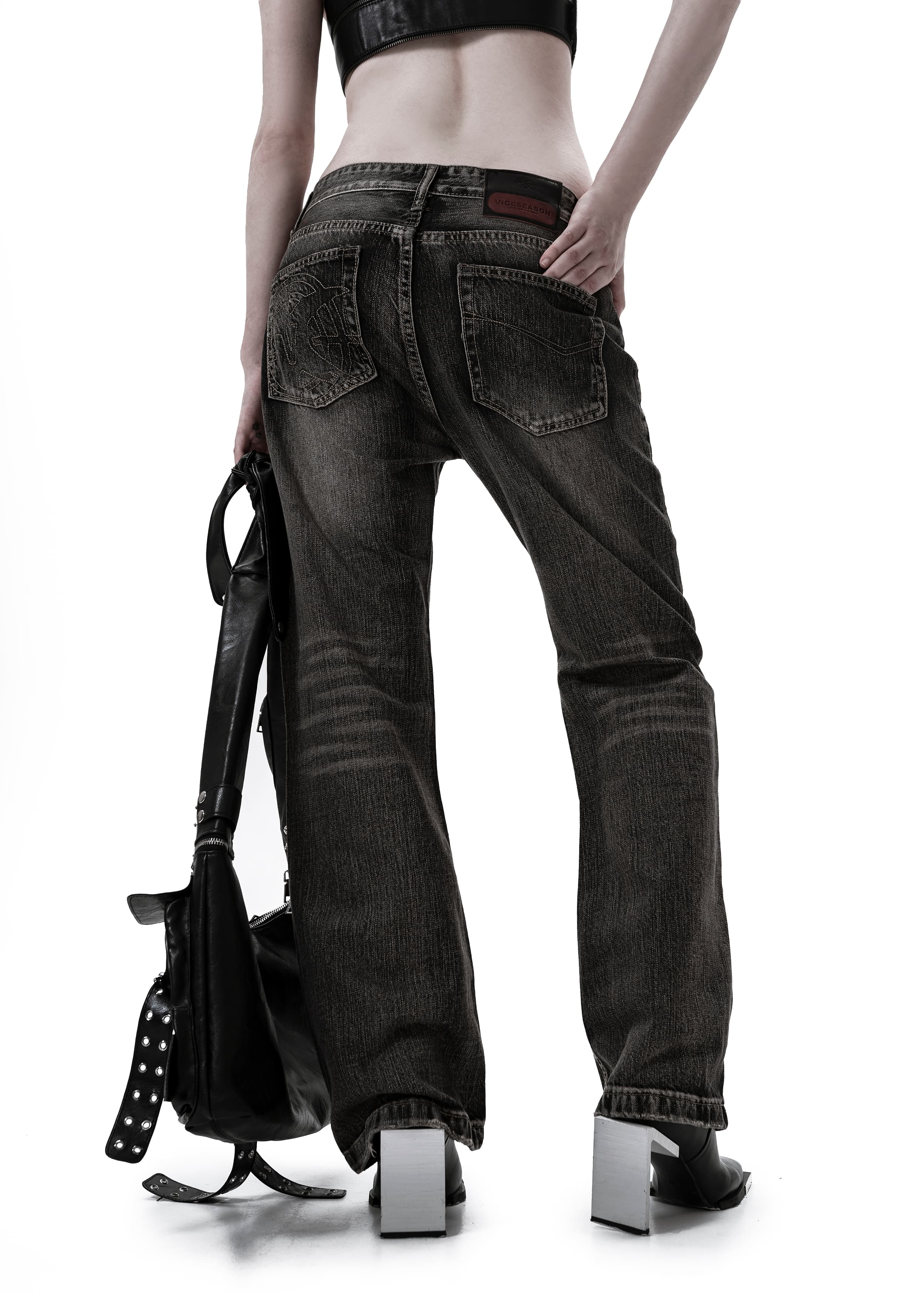 Джинсы «Skins black» - 4