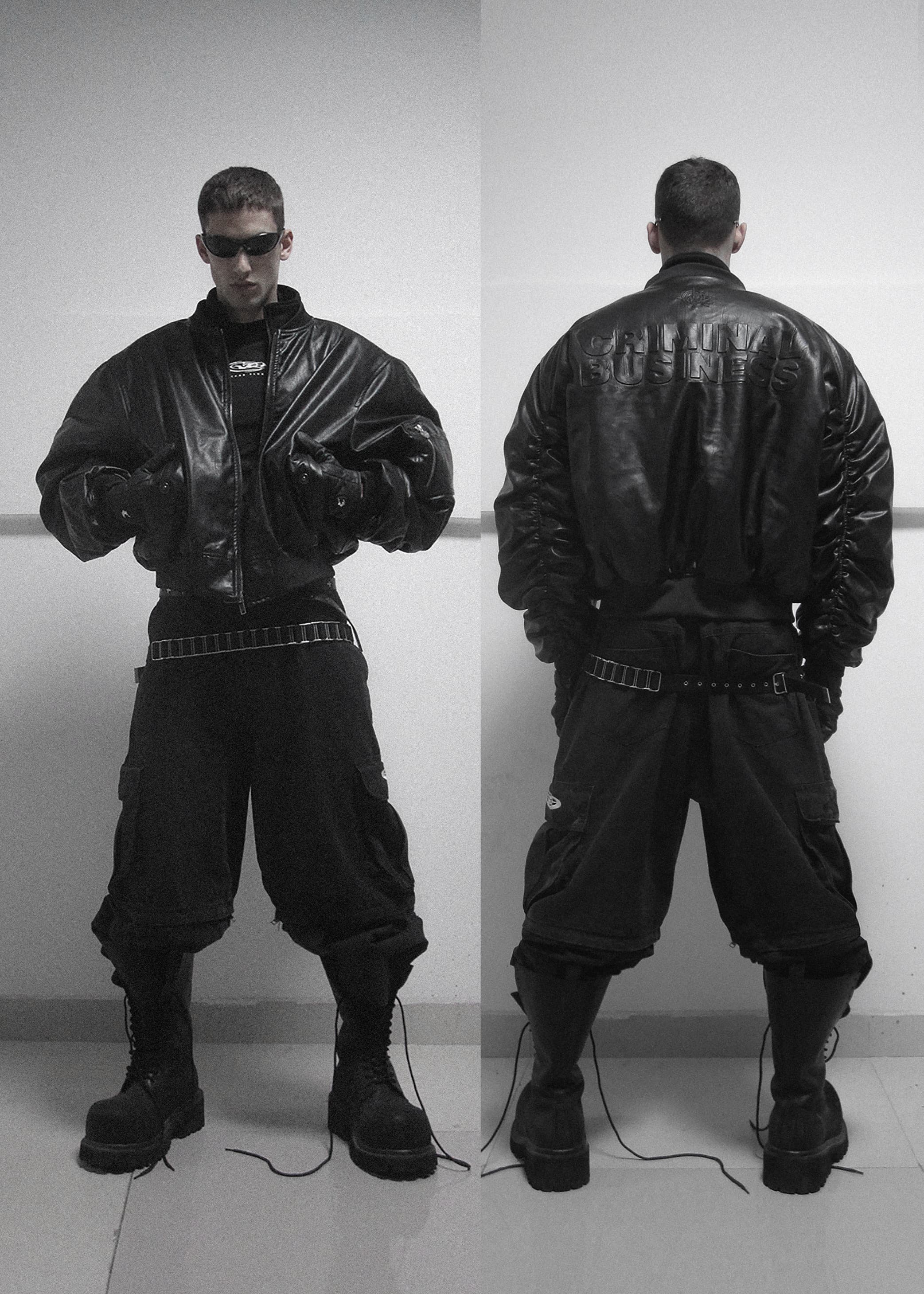 Кожаный бомбер «OPG» thumb 3