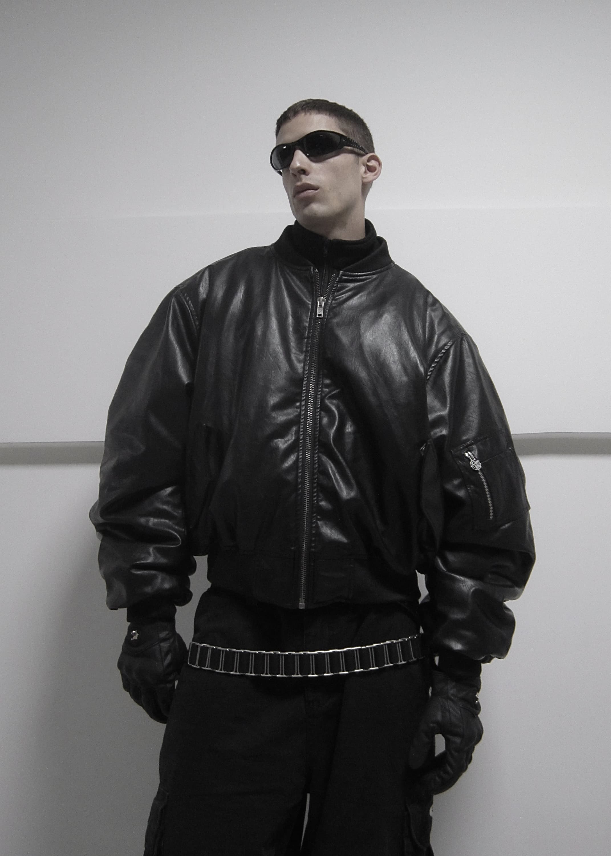 Кожаный бомбер «OPG» thumb 6